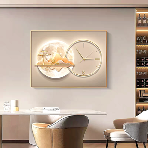 Nouvelle <span class=keywords><strong>Peinture</strong></span> <span class=keywords><strong>D</strong></span>écorative <span class=keywords><strong>Murale</strong></span> Intérieure Luxe Moderne Horizontale en Porcelaine de Cristal, Horloge <span class=keywords><strong>Murale</strong></span> Silencieuse pour Salle à Manger <span class=keywords><strong>d</strong></span>'Usine - Product Image 6