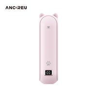Ventilador de Mano Recargable USB Mini Portátil, Refrigeración de 3 Velocidades, Diseño Plegable, Linterna, Funciona con Batería de 4000 mAh, para Coche y Hogar