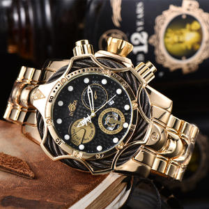 Montre sport pour homme INVIC, grand cadran, boîtier en alliage, bracelet en acier inoxydable, mouvement à quartz, étanche - Product Image 5