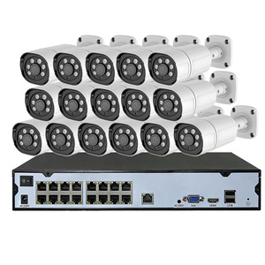 Set di Telecamere <span class=keywords><strong>IP</strong></span> POE H.265 ULTRA 4K a 16 Canali con NVR, Rilevamento AI di Volti e Veicoli, Archiviazione Cloud/HDD - Product Image 1