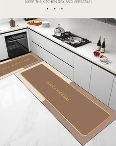 Ensemble de <span class=keywords><strong>tapis</strong></span> imprimés modernes en microfibre antidérapant, doux, anti-fatigue, absorbant l'humidité et à séchage rapide pour la cuisine - Product Image 5
