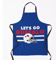 Nouveauté Tablier à rayures zébrées Cadeau pour les fans de football américain Tablier rouge et bleu Philadelphia Buffalo Pride Merchan Motif personnalisé