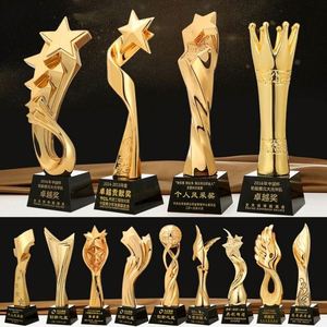 Copa de Trofeo Deportiva de Metal Dorado Personalizada para Eventos de Fútbol, Venta al por Mayor, Ceremonia de Reconocimiento, Vasos Promocionales para Cerveza - Product Image 3