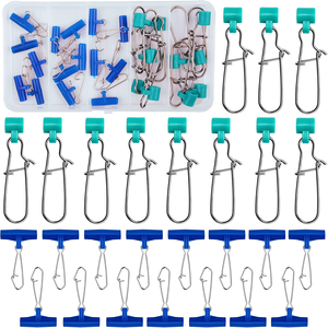 Kit de 25 señuelos deslizantes de alta resistencia con cierres de doble bloqueo para pesca en agua salada, surfcasting y pesca de fondo. - Product Image 1