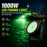 Lampe de pêche LED marine étanche IP65 800W 1000W 1200W pour bateau, lampe d'attraction de poissons sous l'eau pour la pêche au calmar et au thon