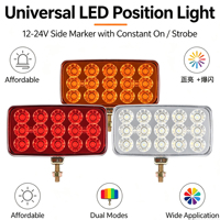 Nouvelle lampe LED 12V 24V à clignotement fixe et stroboscopique, feu de brouillard, feu de position latéral pour camion, clignotant, feu de dégagement, feu de signalisation de sécurité pour camion et remorque