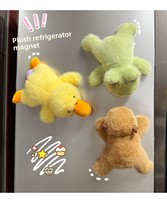 Autocollant de réfrigérateur en peluche personnalisé, poupée tortue en peluche, compagnon de table pour bébé, jouet créatif, aimant décoratif attrayant
