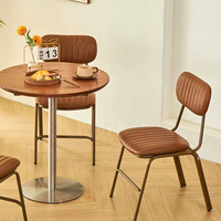 Meilleur prix sur les chaises de restaurant industrielles en métal rembourrées de style vintage antique en fer pour barbecue et café en gros