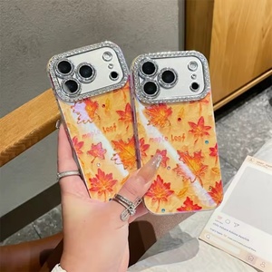 Funda para Teléfono con Diseño IMD Electrochapado, para Modelos 17, 16, 15, 14 y 13, Anti-Caídas, a Prueba de Golpes, con Diamantes en la Cámara - Product Image 1