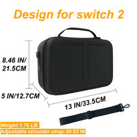 10 en 1 accessoires sac organisateur pour Switch 2 Deluxe EVA étui de transport avec stockage de chargeur