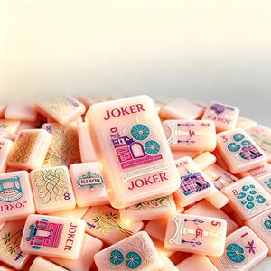 Mahjong américain en acrylique rose saumon, personnalisé, 160 tuiles, nouveau, luxe, moderne, durable, écologique, portable, pour 4 joueurs, tuiles en cristal - Product Image 4