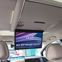 Moniteur TV LCD rabattable pour toit de voiture BYD Xia 15.6 4+64G, Android 13.0 IPS 1920x1080, écran tactile, stéréo USB WiFi/4G, télécommande