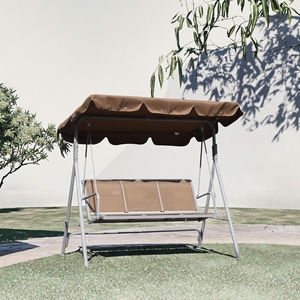 เก้าอี้ชิงช้าโครงโลหะกันน้ำแบบทันสมัยเก้าอี้ชิงช้าสำหรับลานบ้านเก้าอี้ชิงช้าสำหรับสวนกลางแจ้งเลานจ์<span class=keywords><strong>3</strong></span>คน - Product Image 3