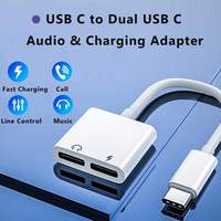 2-in-1 OTG Kopfhörer-Splitter 3,5mm Klinkenadapter Ladekonverter-Kabel für iPhone Smartphone iOS-Geräte