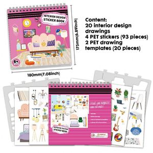 Libro de Actividades de Pegatinas 3D para Niños, Decoración del Hogar, Diseño de Interiores, Pegatinas Reutilizables para Colorear, Miniaturas para Habitaciones Interiores - Product Image 3