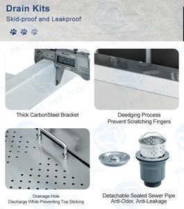 PAT PET Tech Stazione di Lavaggio Spa da 50" per Animali Domestici <span class=keywords><strong>Vasca</strong></span> Elettrica in Acciaio Inox per Toelettatura Cani - Product Image 5