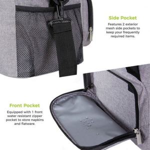 Sac isotherme de pique-nique imperméable en aluminium de grande capacité avec logo personnalisé, film en aluminium 600D - Product Image 4