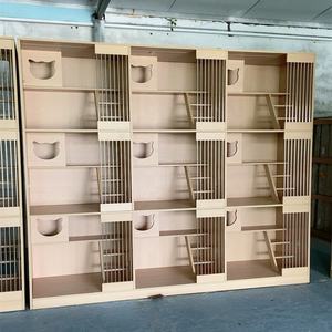 บ้านสัตว์เลี้ยงแบบซ้อนสองชั้น ทำจากไม้ ทนทาน กันน้ำ สำหรับแมวและสุนัข ลายสัตว์ เฟอร์นิเจอร์บ้านสัตว์เลี้ยง โรงแรมแมว - Product Image 5