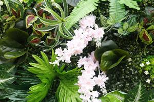 Fond de mariage de printemps Photomaton extérieur fausse toile de fond d'herbe, personnaliser 5d toile de fond 8ft mariage fleur verte panneau mural - Product Image 4