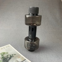 Bouteille de sport en gros en forme d'haltère, portable, réglable, pour boire directement, 550 ml, écologique, design original pour le camping