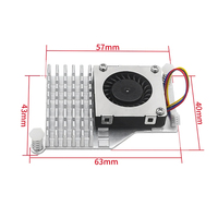Enfriador Activo para Raspberry Pi 5, Disipador de Calor de Aluminio, Ventilador con Velocidad Ajustable PWM, Radiador de Enfriamiento Negro, Plateado y Azul para RPI 5 5