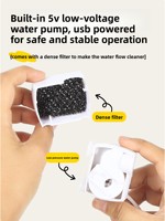 Bain de circulation automatique pour oiseaux en plastique, avec circulation d'eau automatique, gadget de douche pour oiseaux, grande taille, externe