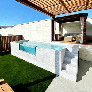 Rooftop garden <b>pool</b> House family wood above ground acrylic glass wall <b>pool</b> overground luxury Container Swimming <b>Pool</b> - Product Image 6