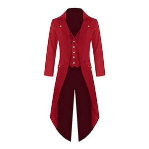 Veste steampunk gothique pour homme, tailleur victorien, costume vintage d'Halloween, smoking, uniforme, tailles S-5XL, noir, rouge, violet, vert - Product Image 5