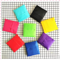 Sac de courses pliable en polyester 210D écologique et réutilisable avec logo personnalisé, sac de courses pliable en nylon avec pochette Ripstop