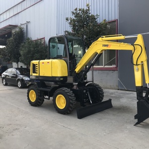 Earthmoving <b>Machinery</b> 4 Ton 8 Excavators Wheel Excavator Hydraulic <b>Small</b> Digger Factory Price - Product Image 4