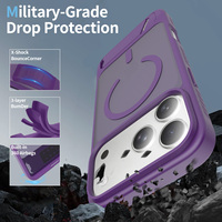 Coque de téléphone magnétique violette populaire avec support, toucher doux, antichoc, personnalisable, pour iPhone 18 17 Pro Max, vente en gros