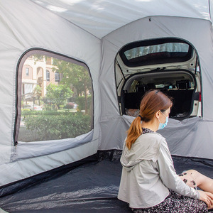 Carpa de techo para coche, 190x260x180cm, doble capa, impermeable, para 3-5 personas, camping al aire libre - Product Image 2