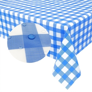 Khách sạn nhà hàng phương Tây nhà hàng khách sạn kẻ sọc vải màu đen và trắng xanh trắng kiểm tra Khăn trải bàn màu đỏ và trắng - Product Image 1