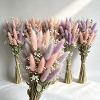 Fleurs éternelles préservées, Lagurus Ovatus séché, queues de lapin, herbe de queue de lapin