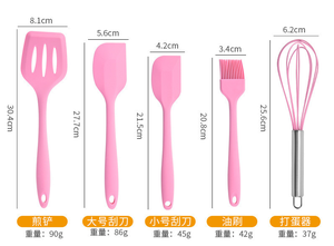 Juego de 5 Utensilios de Cocina de Silicona para Alimentos, Espátulas para Hornear y Repostería, para el Hogar y la Cocina - Product Image 5
