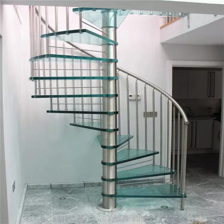 CBMmart Venta caliente de buena calidad escalera de arco personalizada escalera de caracol de acero inoxidable curvada con diseños de barandilla de hierro