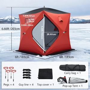 <span class=keywords><strong>Abri</strong></span> de pêche sur glace pop-up isolé, amélioré, coupe-vent et chaud, pour équipement de pêche - Product Image 2