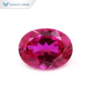 Tianyu oval pink Tourmaline loss gemstone for making jewellery quality gems ruby colour faceted stone natural colour