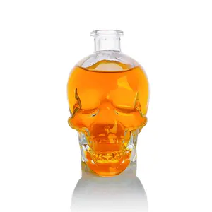 cheap skull 50ml mini resin 500ml 750ml tiger shape liquor wine gin whisky vodka tequila CHANGYOU 750ml glass bottles cork price