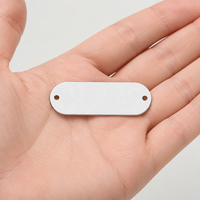 Vente en gros de médailles d'identification pour animaux de compagnie en aluminium coloré, ovales, vierges pour gravure laser, pour chiens et chats