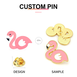 Custom Flamingo Enamel <b>Pin</b> Alloy Brooch Pink Bird Design <b>Backpack</b> Hat Decorative Accessory Gift - Product Image 2