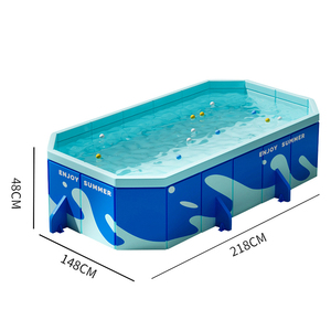 <span class=keywords><strong>Piscina</strong></span> Plegable Portátil de PVC de Alta Calidad para Juegos Acuáticos de Verano, Sin Inflar y de Tamaño Familiar para Diversión Infantil al Aire Libre - Product Image 4