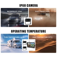 Sistema de Cámara de Visión Trasera Inalámbrica 360° para RV, Espejo Retrovisor para Auto, Monitor para Bebé, Grabadora de Video para Camión