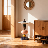 Table basse moderne minimaliste en bois massif inspirée de l'aubépine confite, créative et tendance