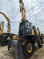 Excavadora de Ruedas con Brazo Extendido de 24 Toneladas, con Martillo Hidráulico y Manipulador de Materiales de 0.6m³, Modelo XE240WM