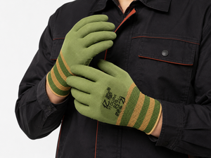 Gants de travail en latex semi-enduits Source Factory, tricotés à la machine, calibre 13, antidérapants, résistants à l'abrasion, pour la construction - Product Image 1