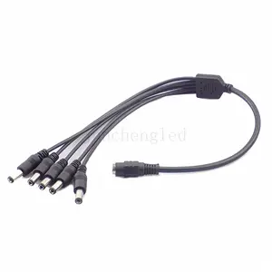 Đầu Nối Dc Khóa Nhanh Nguồn 5.5Mm * 2.1 Mm Đầu Nối DC Đực Cái 5.5X2.1 Mm DC12V 24V 1 Cái Sang 8 Đực Cáp Nguồn Dc