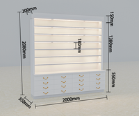 Présentoir à maquillage avec éclairage LED et design étanche pour comptoirs de magasin, vitrine en bois personnalisable