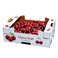 Boîte d'expédition en carton ondulé avec logo personnalisé pour l'emballage des fruits, boîte d'expédition en carton empilable haute résistance pour l'expédition des fruits
