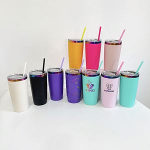 Outdoor Travel <b>Mug</b> <b>Double</b> <b>Walled</b> 20oz Copper rainbow Plated Tumbler with Lid and Straw - Product Image 2